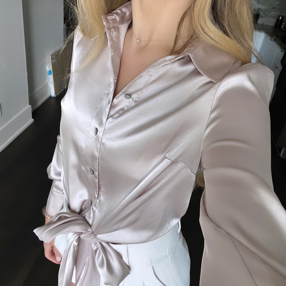 Topshop satin blouse